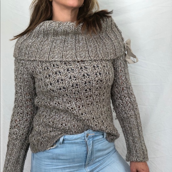 Yansi Fugel Cozy Cowl Ribboned Sweater for Women - Picture 11 of 15